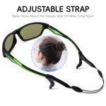 ACBLUCE Kids Sunglasses for Boys Girls Polarized Child Toddler Sports Baseball Running Cycling Beach Green Glasses for age 3 4 5 6 7