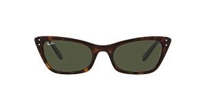 Ray-Ban Women's RB2299 Lady Burbank Cat Eye Sunglasses, Havana/Green, 52 mm