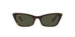 Ray-Ban Women's RB2299 Lady Burbank Cat Eye Sunglasses, Havana/Green, 52 mm