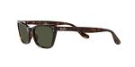 Ray-Ban Women's RB2299 Lady Burbank Cat Eye Sunglasses, Havana/Green, 52 mm