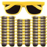 FEPITO 30 Pieces Party Sunglasses Bulk for Birthday Party supplies Treat Bag Fillers for Beach Pool Party Toys, Yellow