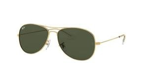 Ray-Ban Mens RB3362 Cockpit Aviator Sunglasses, Gold/G-15 Green, 59 mm