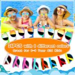 24Pack Kids Sunglasses Bulk Party Favors for Kids 4-8 Neon Toddler Sunglasses Goodie Bag Stuffer Summer UV400 Protection Classroom Prizes Outdoor Pool Birthday Party Supplier Class Prizes Box Gifts