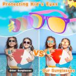 24Pack Kids Sunglasses Bulk Party Favors for Kids 4-8 Neon Toddler Sunglasses Goodie Bag Stuffer Summer UV400 Protection Classroom Prizes Outdoor Pool Birthday Party Supplier Class Prizes Box Gifts