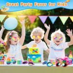 24Pack Kids Sunglasses Bulk Party Favors for Kids 4-8 Neon Toddler Sunglasses Goodie Bag Stuffer Summer UV400 Protection Classroom Prizes Outdoor Pool Birthday Party Supplier Class Prizes Box Gifts