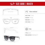 Ray-Ban RB4378 601/8G 54MM Black/Plastic Lens Grey Gradient Square Sunglasses for Women +BUNDLE with ACCESSORY EYEWEAR KIT
