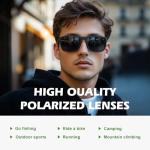 Fanshen Polarized Sports Sunglasses for Men, UV Protection Lightweight Sun Glasses for Driving Fishing Golf Cycling ((3 Pack) Black * 3)