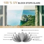 CARFIA Acetate Polarized Sunglasses for Men Retro Classic Round Shades Green Lens