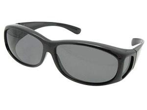 Junior Size Ages 10 to 15 Years Old Fit Over Sunglass FJ3 (Black Frame Gray Lens)