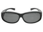 Junior Size Ages 10 to 15 Years Old Fit Over Sunglass FJ3 (Black Frame Gray Lens)