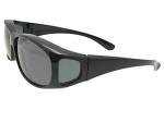 Junior Size Ages 10 to 15 Years Old Fit Over Sunglass FJ3 (Black Frame Gray Lens)