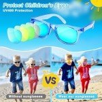 Kids Sunglasses Bulk Party Favors - 16 Packs Boys Girls Sunglasses for Kids Age 3-8 with UV 400 Protection, Neon Sunglasses for Kids Party