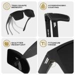 TOROE Classic RANGE TR90 Frame Polarized Unbreakable Sunglasses with Hydrophobic Coated Polycarbonate AR Lenses (Matte Black | Black (CAT4))