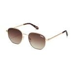 Quay - Sunglasses for Men & Women, Round Lenses with UV Protection (Big Time, Brushed Gold)