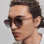 Quay - Sunglasses for Men & Women, Round Lenses with UV Protection (Big Time, Brushed Gold)