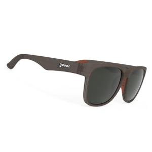 goodr Just Knock It On! Polarized Sunglasses for Men & Women, Large Sized (BFG), Dark Brown Translucent Frames with Copper High Contrast Lenses, UV400 Protection, No Slip, No Bounce