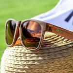 goodr Just Knock It On! Polarized Sunglasses for Men & Women, Large Sized (BFG), Dark Brown Translucent Frames with Copper High Contrast Lenses, UV400 Protection, No Slip, No Bounce