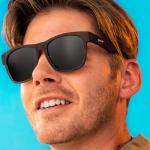 goodr Just Knock It On! Polarized Sunglasses for Men & Women, Large Sized (BFG), Dark Brown Translucent Frames with Copper High Contrast Lenses, UV400 Protection, No Slip, No Bounce