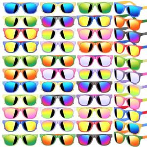 32 Pack Kids Sunglasses Bulk, Sunglasses Party Favors for kid, 16 Colors Neon Sunglasses with UV400 Protection, Gift for Birthday, Beach, School Prizes Goodie Bags Stuffers, Summer Pool Party Supplies