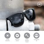 Knockaround Classics Polarized Sunglasses for Men & Women - Impact Resistant Lenses & Full UV400 Protection, Black On Black Frames/Black Lenses