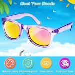 Kids Sunglasses Bulk Party Favors - 16 Packs Boys Girls Sunglasses for Kids Age 3-8 with UV 400 Protection, Neon Sunglasses for Kids Party