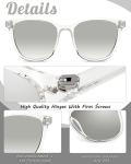 Myiaur Polarized Sunglasses for Women, Square Mirrored Trendy Shades with UV Protection Reduce Glare Sun Glasses