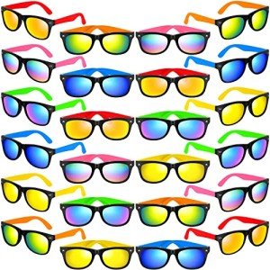 Kids Sunglasses Bulk, Neon Sunglasses Party Favors with UV400 Protection for Kids, Boys and Girls, Party Favor For Kids, Birthday Graduation Party Supplies, Beach, Pool Party Favors