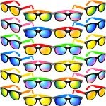 Kids Sunglasses Bulk, Neon Sunglasses Party Favors with UV400 Protection for Kids, Boys and Girls, Party Favor For Kids, Birthday Graduation Party Supplies, Beach, Pool Party Favors