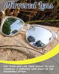 Myiaur Polarized Sunglasses for Women, Square Mirrored Trendy Shades with UV Protection Reduce Glare Sun Glasses