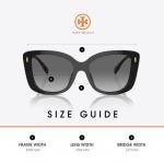 Tory Burch TY7198U 170911 54MM Black/Light Grey Gradient Dark Grey Cat Eye Sunglasses for Women +BUNDLE with ACCESSORY EYEWEAR KIT