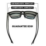 PRIVEL XXL Size Extra Large Polarized Sunglasses155MM for Big Wide Heads Men TR90 Ultralight Durable UV400 Protection Glasses (PMX007P-1)