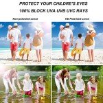 ACBLUCE Kids Sunglasses for Boys Girls Polarized Child Toddler Sports Baseball Running Cycling Beach Green Glasses for age 3 4 5 6 7