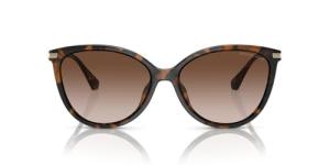 Michael Kors Women's MK2184U Dupont Universal Fit Cat Eye Sunglasses, Pink Pearlized Tortoise/Burgundy Gradient Polarized, 55 mm