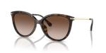 Michael Kors Women's MK2184U Dupont Universal Fit Cat Eye Sunglasses, Pink Pearlized Tortoise/Burgundy Gradient Polarized, 55 mm