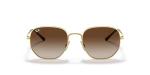 Ray-Ban Unisex RB3682 Square Sunglasses, Gold/Gradient Brown, 51 mm