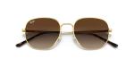 Ray-Ban Unisex RB3682 Square Sunglasses, Gold/Gradient Brown, 51 mm