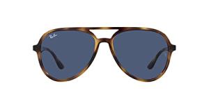 Ray-Ban Womens Rb4376f Low Bridge Fit Sunglasses, Havana/Dark Blue, 57 Mm US