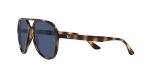 Ray-Ban Womens Rb4376f Low Bridge Fit Sunglasses, Havana/Dark Blue, 57 Mm US