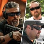 WISTON Z87 Sunglasses Wrap Around Sunglasses for Men Rectangular Safety Glasses UV400 for Sport Working 8231 Matte Black/Grey Lens