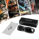 WISTON Z87 Sunglasses Wrap Around Sunglasses for Men Rectangular Safety Glasses UV400 for Sport Working 8231 Matte Black/Grey Lens