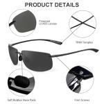 JIM HALO Polarized Sport Sunglasses for Men Women TR90 Rimless Frame for Running Fishing Cycling Driving Grey