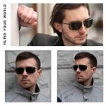 JIM HALO Polarized Sport Sunglasses for Men Women TR90 Rimless Frame for Running Fishing Cycling Driving Grey