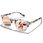 CARFIA Retro Polarized Sunglasses for Women UV Protection Acetate Classic Vintage Style Round Shades