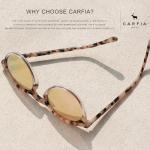 CARFIA Retro Polarized Sunglasses for Women UV Protection Acetate Classic Vintage Style Round Shades