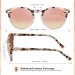 CARFIA Retro Polarized Sunglasses for Women UV Protection Acetate Classic Vintage Style Round Shades