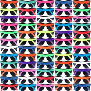 weilaga 60 Pack Sunglasses Bulk for Party favors,12 Neon Sun Glasses with UV400 Protection,Great Gift for Pool &Beach Party,Birthday,Goody Bag Filler,Outdoor Party Supplies for Teens Adults