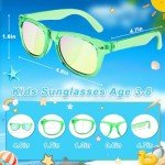 Kids Sunglasses Bulk Party Favors - 16 Packs Boys Girls Sunglasses for Kids Age 3-8 with UV 400 Protection, Neon Sunglasses for Kids Party