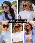 DIFF Meredith Designer Oversized Square Sunglasses for Women | Espresso Tortoise + Brown | 100% UVA/UVB Polarized Protection