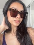 DIFF Meredith Designer Oversized Square Sunglasses for Women | Espresso Tortoise + Brown | 100% UVA/UVB Polarized Protection