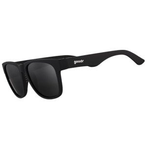 goodr Hooked on Onyx Polarized Sunglasses for Men & Women, Large Sized (BFG), Black Solid Frame with Black Non-Reflective Glare Reducing Lenses, UV400 Protection, No Slip, No Bounce